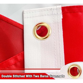 Premium Canada Flag 3x6 Ft large -Embroidered Maple Leaf - Heavy Duty Nylon Canadian Flags Outdoor/Indoor Canada Day Decorations Drapeau