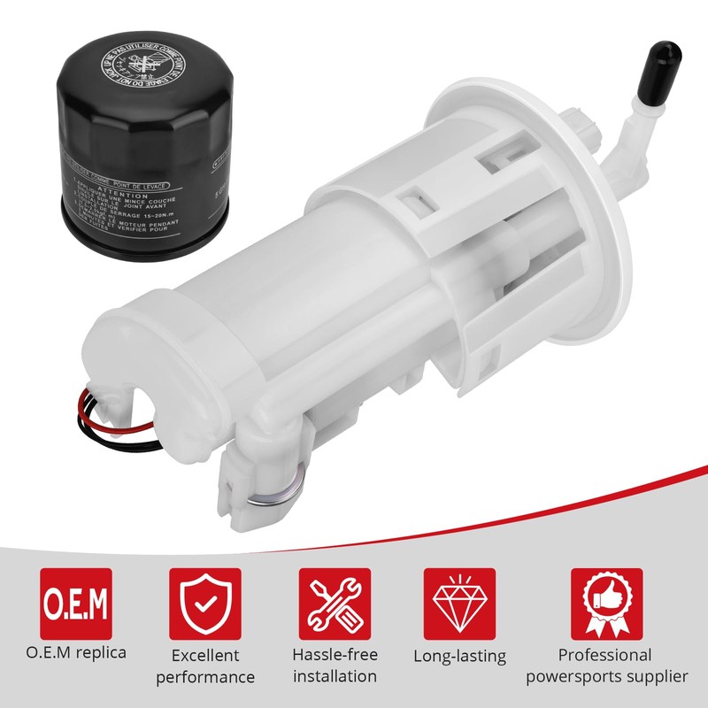 JAVIK Fuel Pump Assembly & Motorcycle Oil Filter for Yamaha