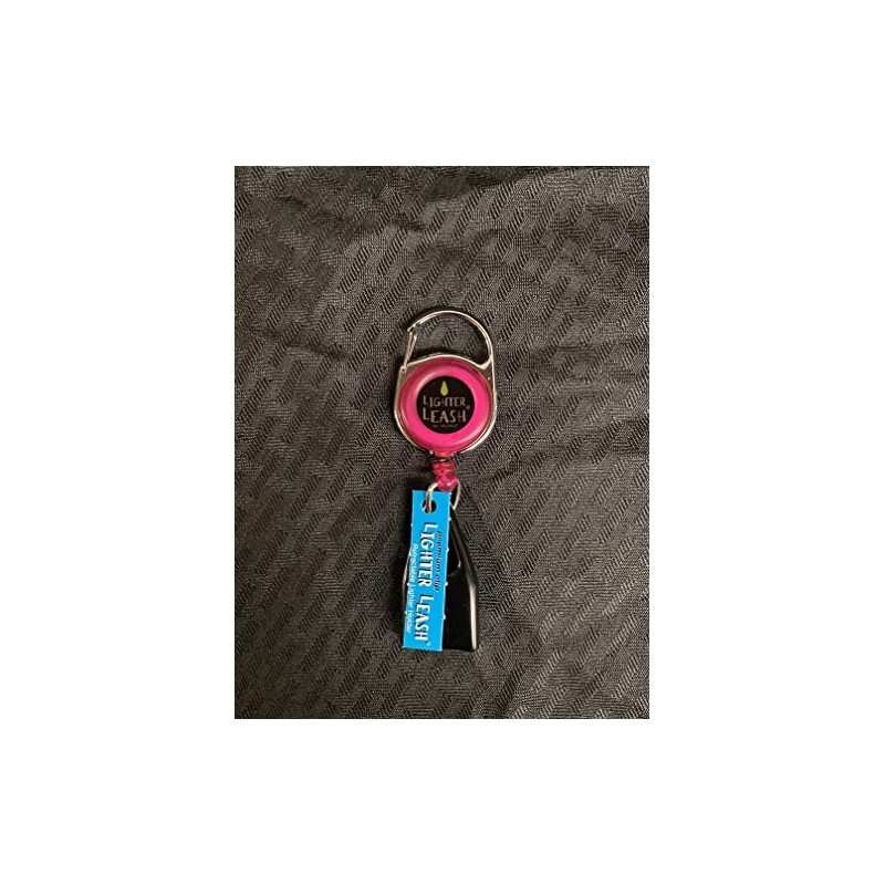 Premium Lighter Leash Retractable Keychain Clip (Pink)