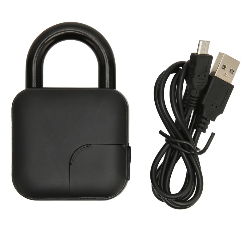 Fingerprint Padlock Waterproof Safety Electronic Lock for Door Suitcase Gym