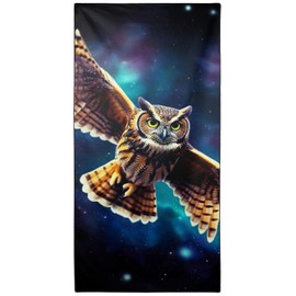 YISUMEI Flying Owl Beach Towels for Adults Extra Large 180 x 90 cm, Microfibre Quick Dry Towel for Travel Swimming Camping Sports