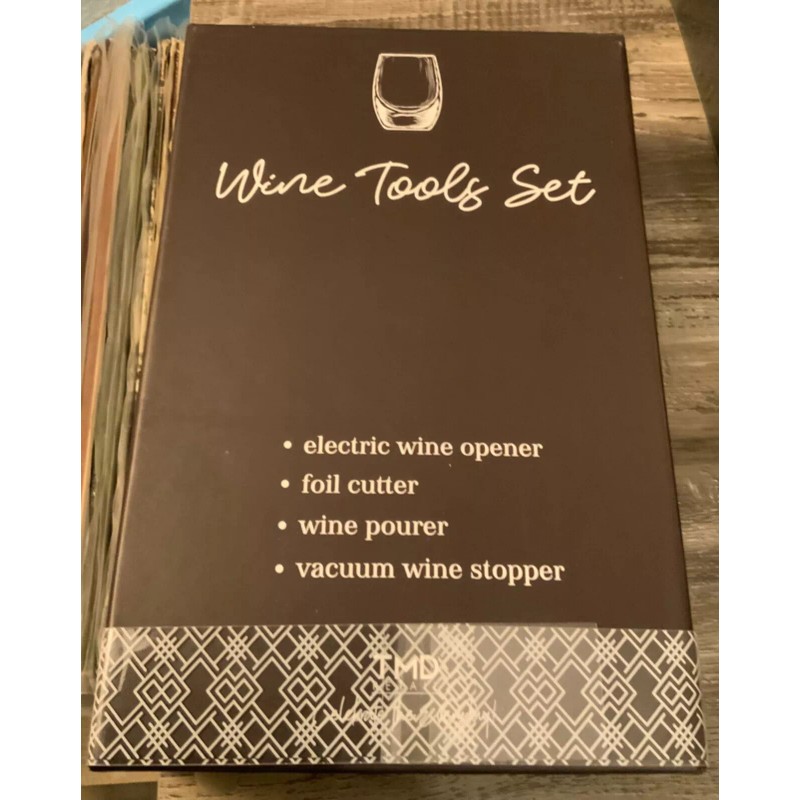 Tmd Retail Wine Tools Set - Electric Wine Opener, Vacuum