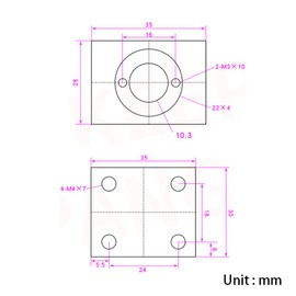 T8 Lead Screw Nut Housing Bracket, Aluminium T8 Screw Conversion Nut Seat, 3D Printer Accessories (Silver)