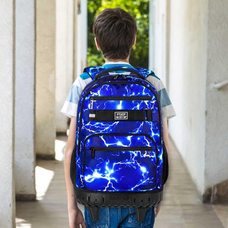 Rolling Backpack for Womens and Mens, Adults Wheeled Bookbag with