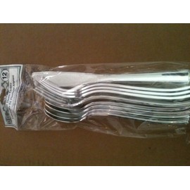 Silver Plastic Cutlery 12 Piece Set