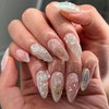 3D Butterfly Press on Nails Medium Almond Fake Nails with