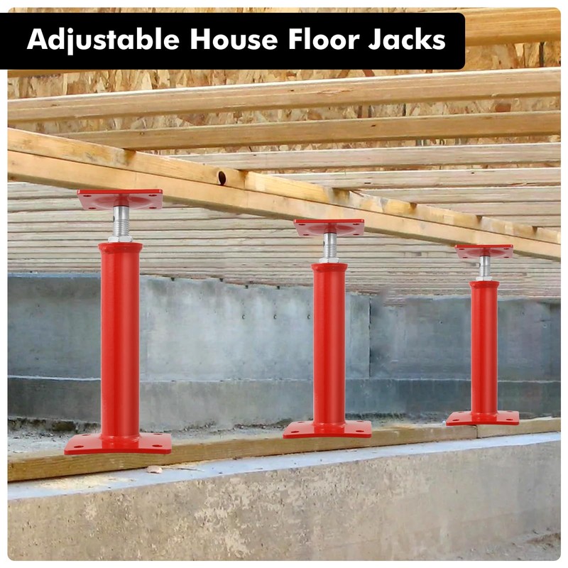 Hocamel 4PCS House Jacks for Leveling Crawlspace 11''-16''Adjustable Support Jack，Floor