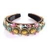 Rhinestone Padded Headband Baroque Crystal Embellished Hairbands Colorful Beaded Headbands