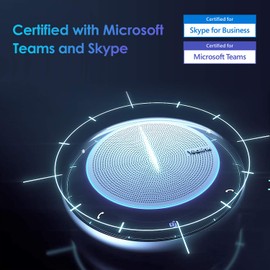 Yealink Bluetooth Speakerphone Conference Microphone Teams-Certified CP900 Enhanced Noise Reduction Algorithm Home Office 360° Voice Pickup