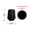 SoftTouch 4 Pack Non-Slip Round Rubber Leg Tip Protectors –