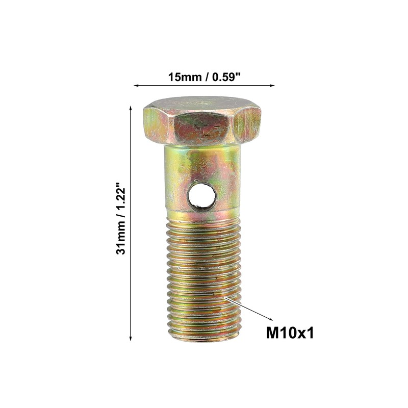 X AUTOHAUX 1 Pcs M10x1 Banjo Bolt Brake Line Fitting