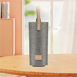 Daphilly Wine Bags, Wine Gift Bag for Wine Bottles, Felt High Grade Wine Gift Bag for Birthday, Baby Shower, Wedding, Graduation, Christmas and Thanksgiving (Single Grey)