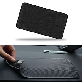 Hirificing Car Dashboard Anti-Slip Mat, Car Dashboard Accessories Multifunctional Non-Slip Rubber Pad, 10.6"×5.9" Adhesive Sticky Dashboard Gripping Mat for Cell Phones, Keys, Sunglasses(Grid)