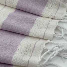 BERCA HOME Ephesus Turkish Beach Towel – Lightweight, Quick Dry, Sand Free – 100% Cotton Peshtemal Hammam & Bath Towel – 90x190 cm – Soft & Compact for Spa, Travel, Gym, Yoga, Camp, Picnic (Lilac)