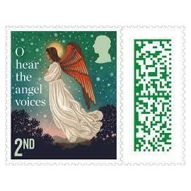 25 x 2nd Class Stamps Royal Mail Christmas 2023 Sheet Barcoded