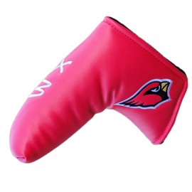 GOALFPRO Golf Club Head Covers Blade Putter, Cute Angery Cartoon Flying Bird Funny Embroidered Leather Golf Club Headcover Protector, Red