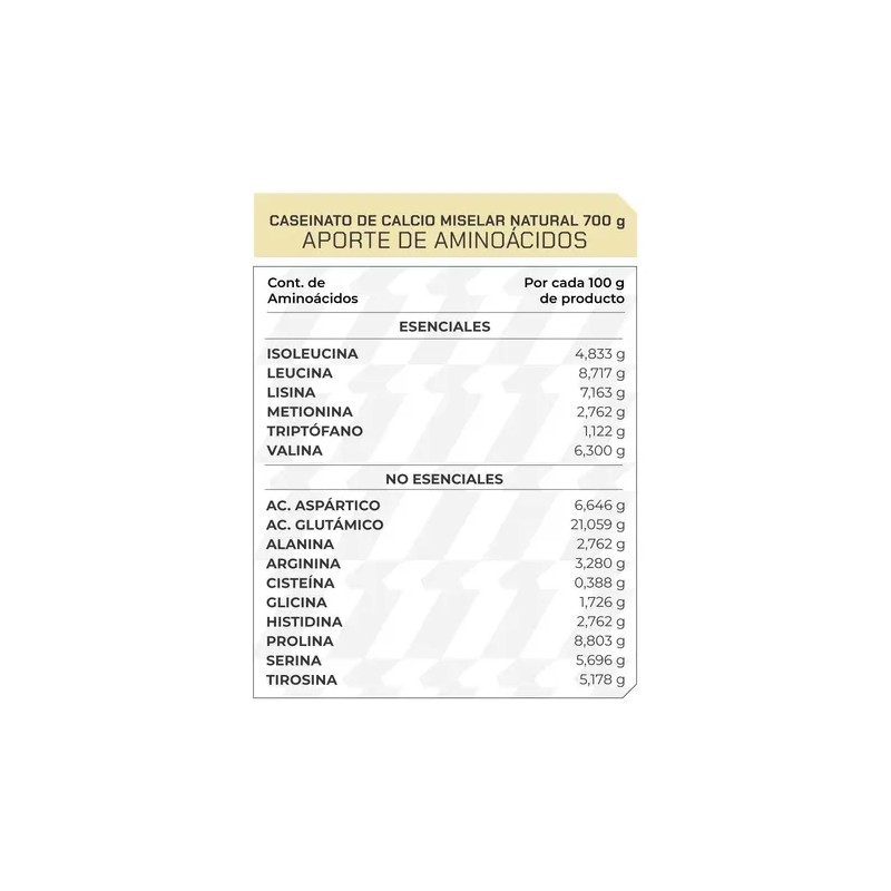 Suplemento Caseinato De Calcio Micelar (700 Gr) Prowinner Natural
