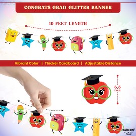 KatchOn, Preschool Graduation Decorations Set - Pack of 31 | Preschool Graduations Sign for Prek Decoration | Honeycomb Crayon Pencil and Colourfull Balloons | Graduation Decorations 2025