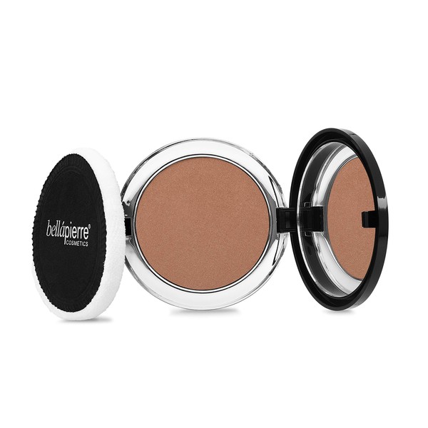 bellapierre Compact Mineral Bronzer | Beautifully Warms for a Sun Kissed Glow | Infused with Nourishing Jojoba | Non-Toxic & Paraben Free Formula - Kisses - 0.3 Oz