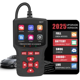 Yakiter OBD2 S611 Escáner Automotriz Professional,Lector de Códigos Universal,Scaner para Auto Herramienta de Diagnóstico con Pantalla de Color,para Todos Los Coches del Protocolo OBDII Desde1996
