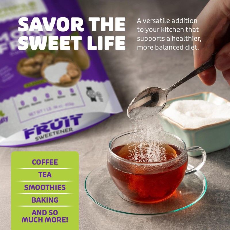 Whole Nature 100% Monk Fruit Sweetener With Erythritol Granulated -
