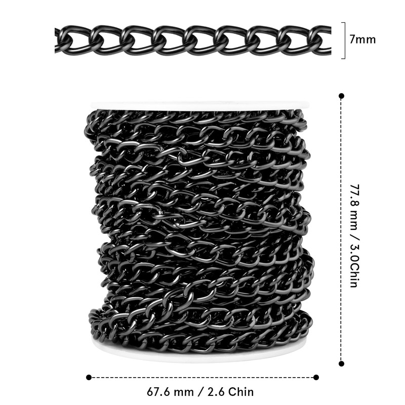 33 Feet Large Aluminium Curb Cuban Chains 10M Gold/Silver Plated