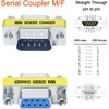 DTECH RS232C DB9 Compact Conversion Adapter Gender Changer 3-Set (Male-Male,