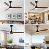 GESUM 52" Outdoor Ceiling Fan With Light, 6 Speeds, Remote
