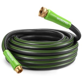 WORKPRO Garden Hose 5/8 IN x 50 FT Heavy Duty Flexible & Lightweight Water Hose