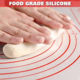 GREENRAIN Extra Large Silicone Pastry Mat Non Stick Baking Mat with Measureme...