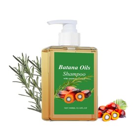 Batana Oil Shampoo 300ML, Batana Shampoo with Rosemary Extract, Champ Batana con Extracto de Romero para Nutrir el Cabello, Adecuado Tanto para...    