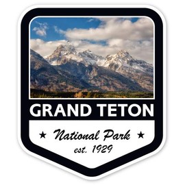 Squiddy Grand Teton National Park Est. 1929 - Vinyl Sticker (8" high)
