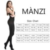 MANZI Women's 2 Pairs Super Opaque Soft Black Warm Fleece