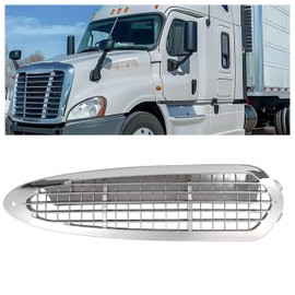 JMTAAT Chrome Hood Grille Air Intake Vent Cover Compatible with 2002-2018 Freightliner M2 100 106 112 Replacement for 17-14809-005 Front Upper Mesh Intake Vent Side Grill