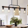 Farmhouse Dining Room Light Fixture ，Rustic Ceiling Pendant Light Fixtures，5-Light