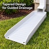 Rainwater Gutter Downspout Splash Block – White Ribbed PP Plastic