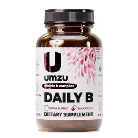 UMZU Daily B, 30 Day Supply – Complete Vitamin B Complex Supplement Blend with B1, B2, B3, B5, B6, B7, B9 & B12 Plus Folic Acid & Biotin – Supports Energy, Focus, Mood, Metabolism & Overall Wellness