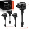 A-Premium Ignition Coil Set of 4 Compatible with Honda &
