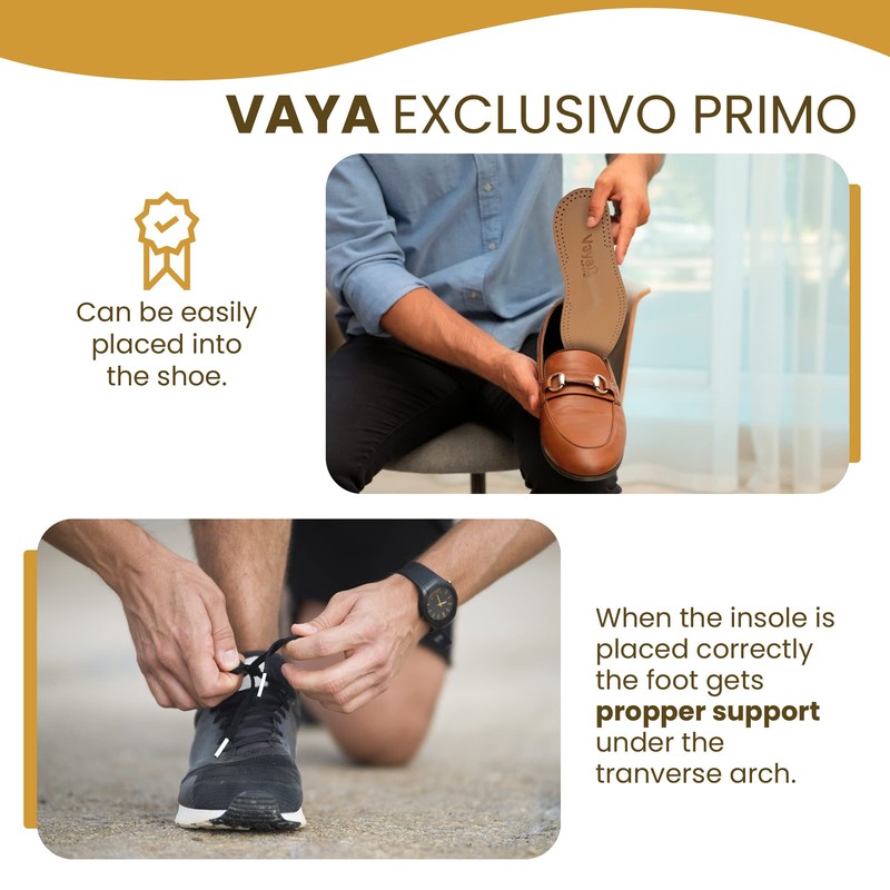 Vaya Exclusivo Primo Orthopaedic Insoles for Flatfoot Hallux Valgus with
