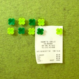 Kikkerland Lucky Clover Push Pins, Set of 20 (ST101)