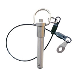 Generic Stainless steel ring quick-release pin, Grip button locking pin, ball locking pin with safety rope (Dia:1/2, L:3-1/2in), sliver