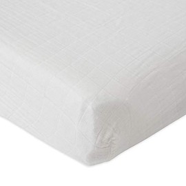 Little Unicorn Premium Changing Pad Cover | Extra Soft & Breathable Muslin Fabric (White)