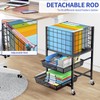 TOOLF 3-Tier Rolling File Cart, Metal Storage Drawer Cart with