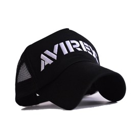 AVIREX 7995525 Men's Limited Edition Cap, Black Series, Black, Mesh, Hunting, Low Cap, Bucket Hat, Work Cap, Women's Cool, Black