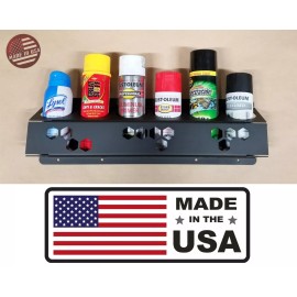 StreetRays [SR] 6 Bottle Spray Paint Can Holder Rack Shelf Storage Truck Trailer Wall Mount