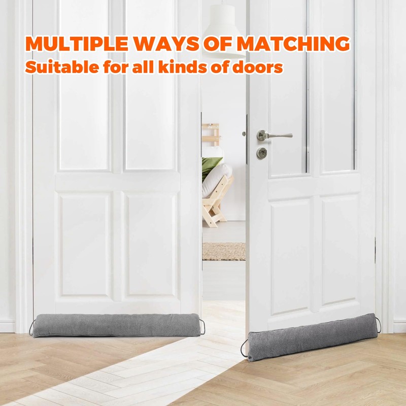 Holikme Weighted Door Draft Stopper, Heavy Duty Under Door Draft