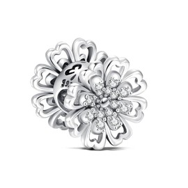 KEQ Charms Heart 925 Silver Handwritten Love Charm Pendant for Bracelet Charm Bead Pendant for European Bracelets Necklaces Jewellery Gift for Women, Silver, No