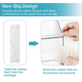 Vtopmart Vtopmart 8 Pack Clear Stackable Storage Drawers, 4.4' Tall Acrylic Bathroom Makeup Organizer,Plastic Storage Bins For Vanity, Undersink, Kitchen Cabinets, Pantry, Home Organization