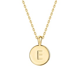 PAVOI 14K Yellow Gold Plated Letter Necklace for Women | Gold Initial Necklace | Letter E