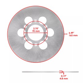 Caltric Rear Brake Disc Rotor W/Pad for Yamaha Rhino 660 YXR660 4X4 2004 2005 2006 2007
